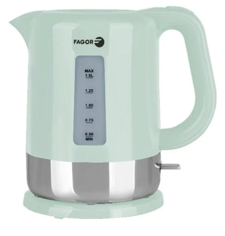 Bouilloire style rétro en acier inoxydable de la marque Fagor - 2200W - capacité 1,5 litre - Livraison offerte