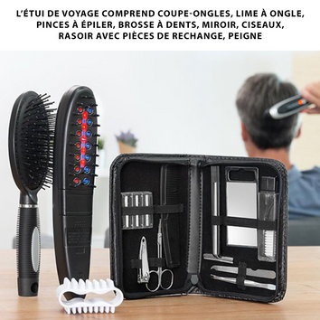 Brosse électrique technologie laser anti-chute de cheveux + étui de voyage offert - Livraison offerte