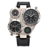 Montre à Quartz avec bracelet en cuir - Livraison offerte
