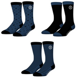 Lot de 9 paires de chaussettes de ville Serge Blanco en coton peigné - Livraison offerte