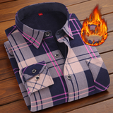 Chemise chaude à carreaux en velours épais pour homme - Livraison offerte