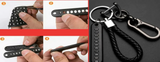Lot de 4 portes-clés anti-perte avec plaque de numéro de téléphone - Livraison offerte