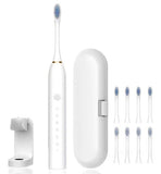 Brosse à dent électrique avec 8 têtes interchangeables + socle de maintien - Livraison offerte