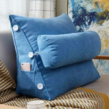 Coussin de Lecture Triangulaire avec Appui-tête et Poche Latérale - Livraison offerte