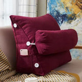 Coussin de Lecture Triangulaire avec Appui-tête et Poche Latérale - Livraison offerte