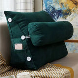 Coussin de Lecture Triangulaire avec Appui-tête et Poche Latérale - Livraison offerte